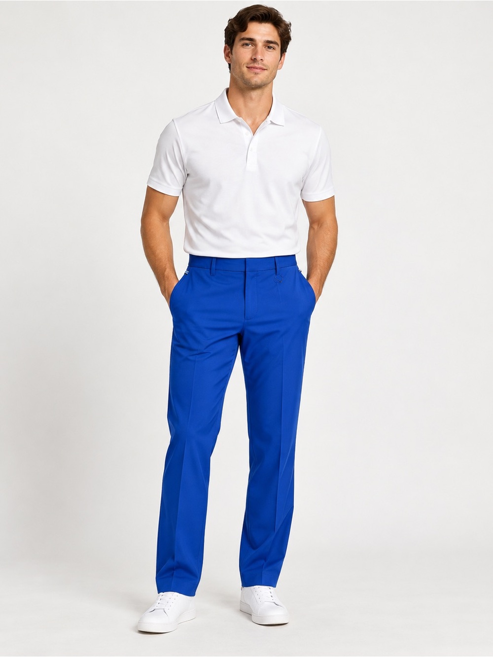 J.Lindeberg M Troon Micro Stretch Golf Pants Royal Blue Men’s 34 32